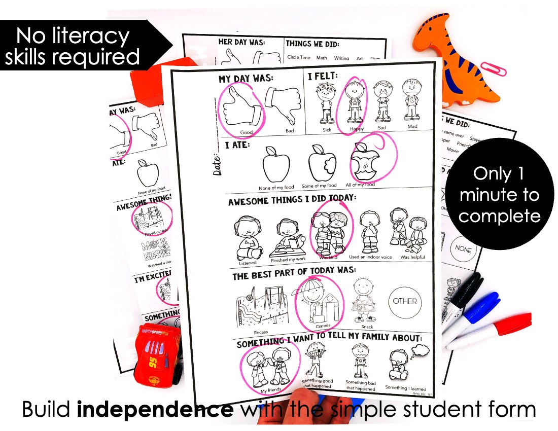 Back to School Communication Log and Social Story for speech therapy preview page 3