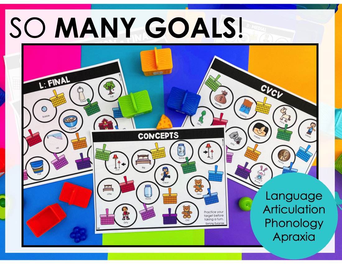Sorting Surprise Picnic Basket Bundle for speech therapy preview page 8