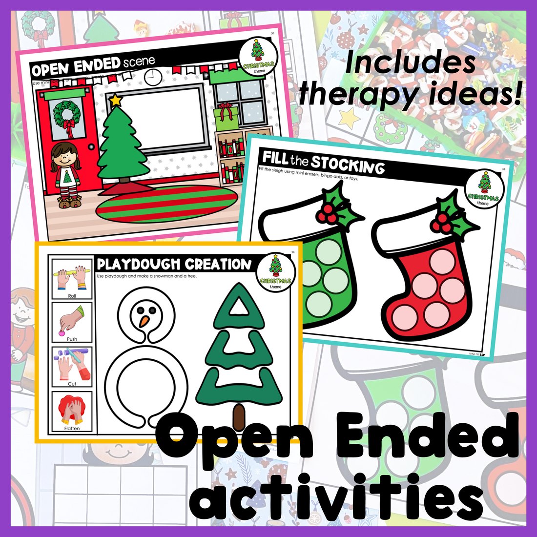 Christmas Activities and Worksheets for speech therapy – image 3