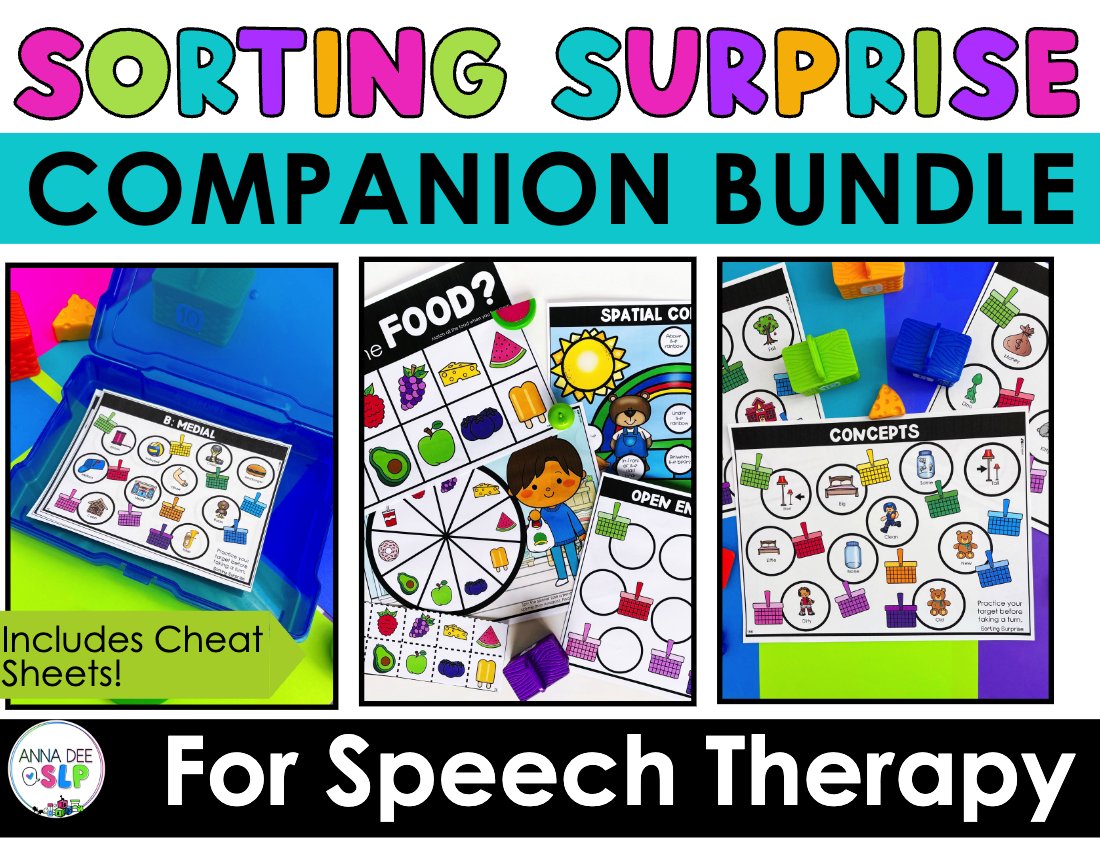 Sorting Surprise Picnic Basket Bundle for speech therapy preview page 1