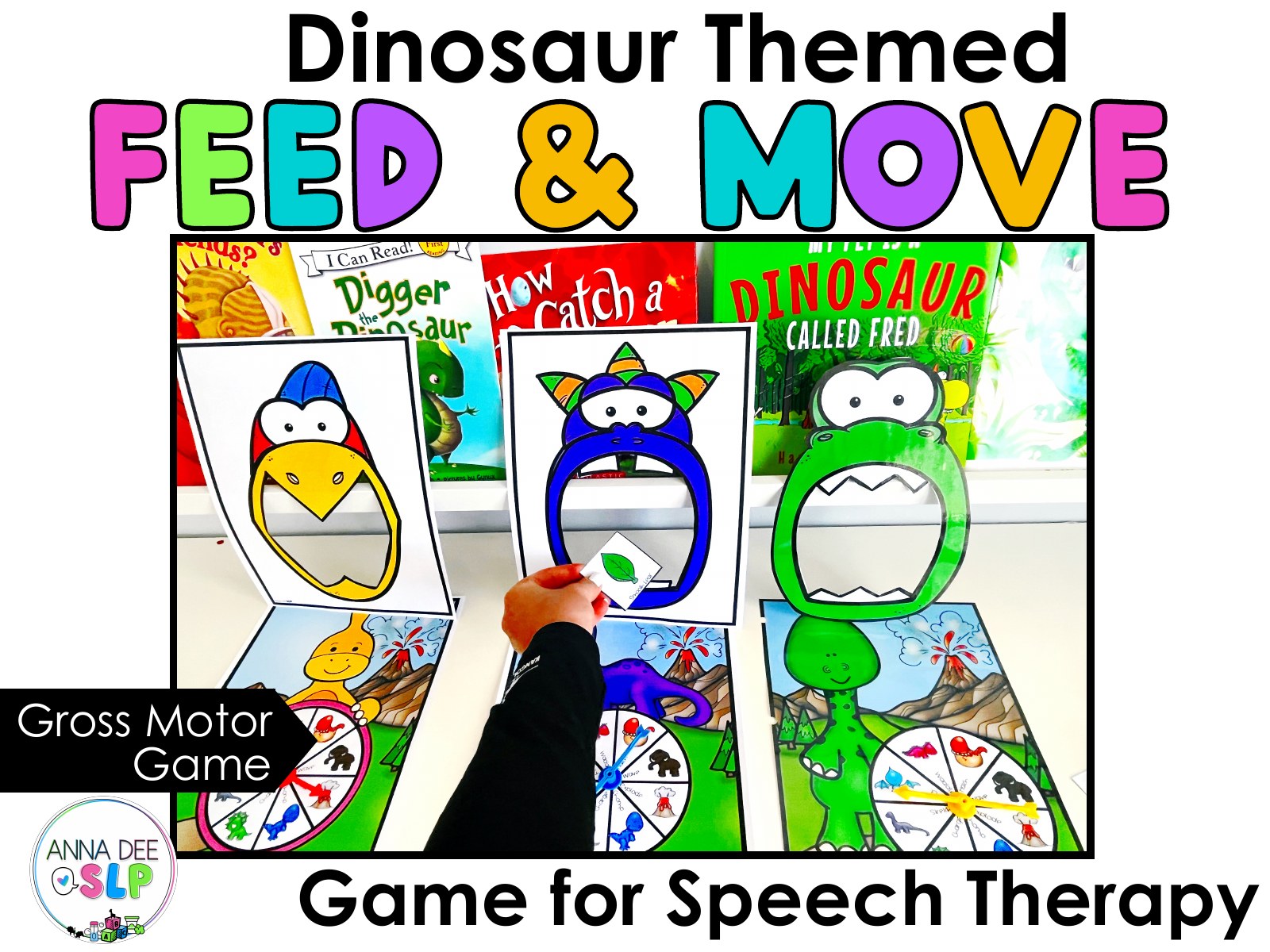 Dinosaur Interactive Feeding Game for speech therapy preview page 1