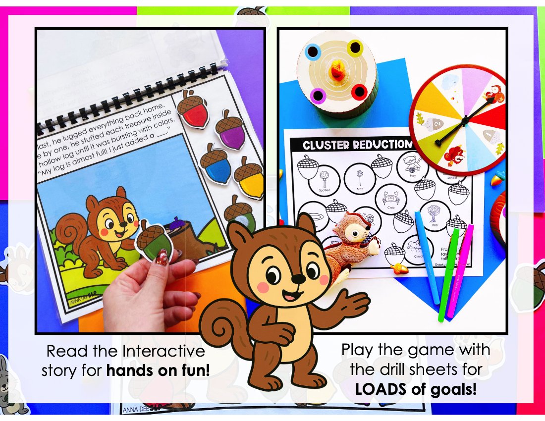Sneaky Snacky Squirrel Story and Game Bundle for speech therapy preview page 3