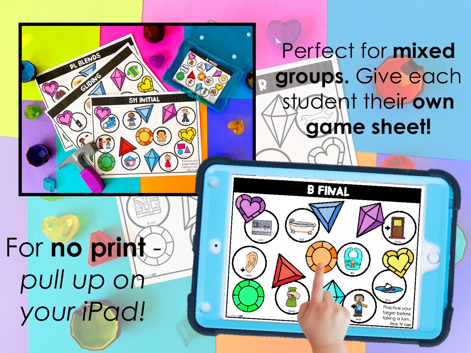 Rock n Gem Toy Companion for speech therapy preview page 3