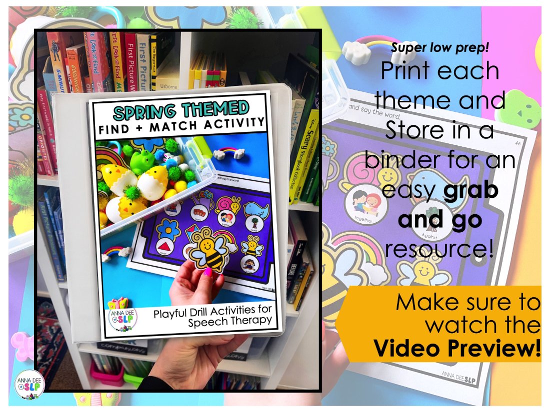 Spring say and play activity for speech therapy preview page 8