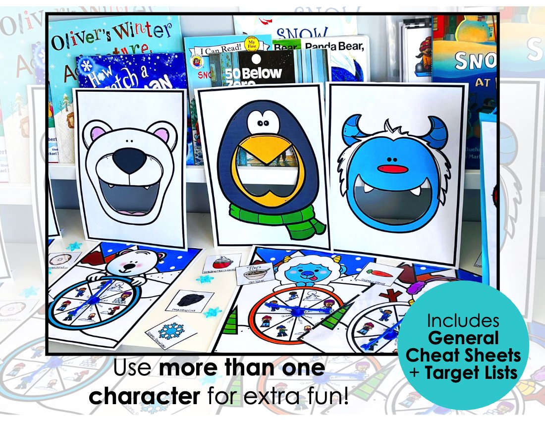 Winter Interactive Feeding Game for speech therapy preview page 4