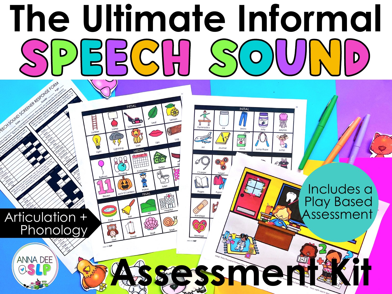 Phonology and Articulation Screener for speech therapy preview page 1