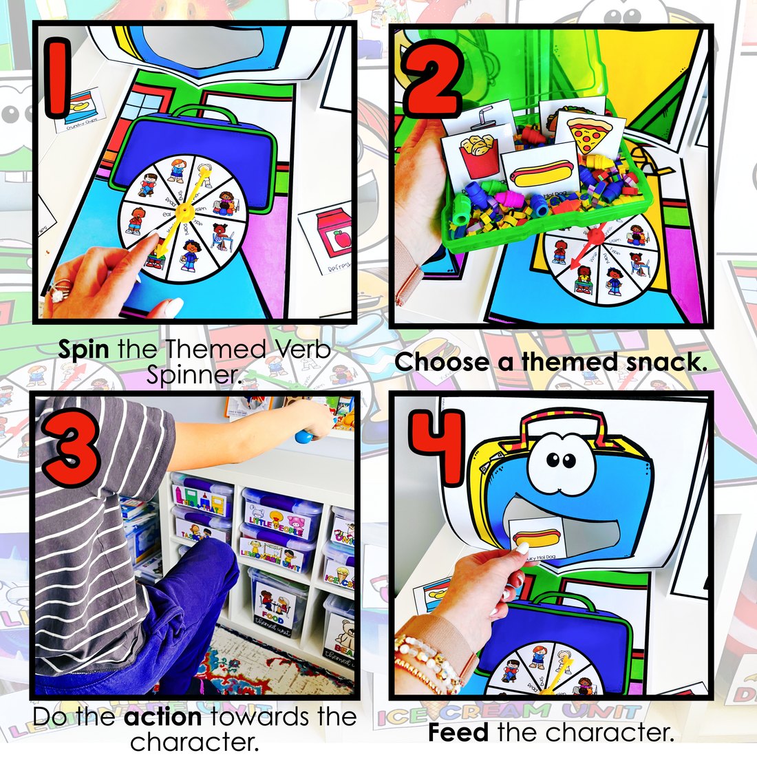 Back to School Interactive Feeding Game for speech therapy – image 2
