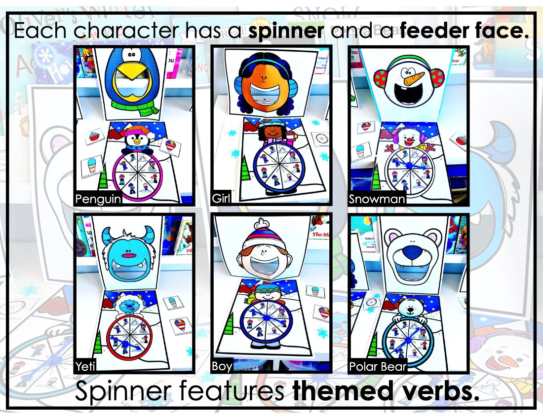 Winter Interactive Feeding Game for speech therapy preview page 5