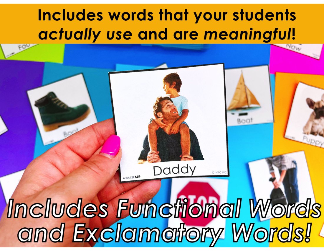 Apraxia Word List and Photo Drill Cards for speech therapy preview page 4