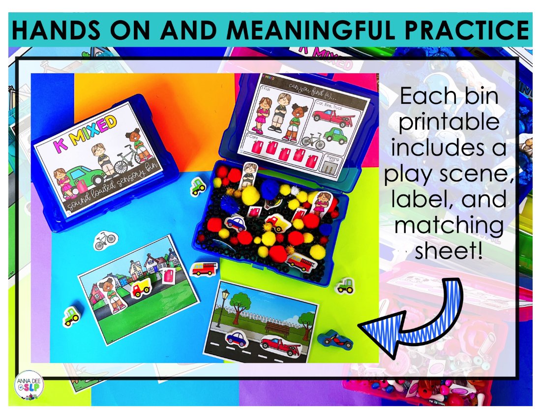 Early Sounds Articulation Sensory Bins for speech therapy preview page 3