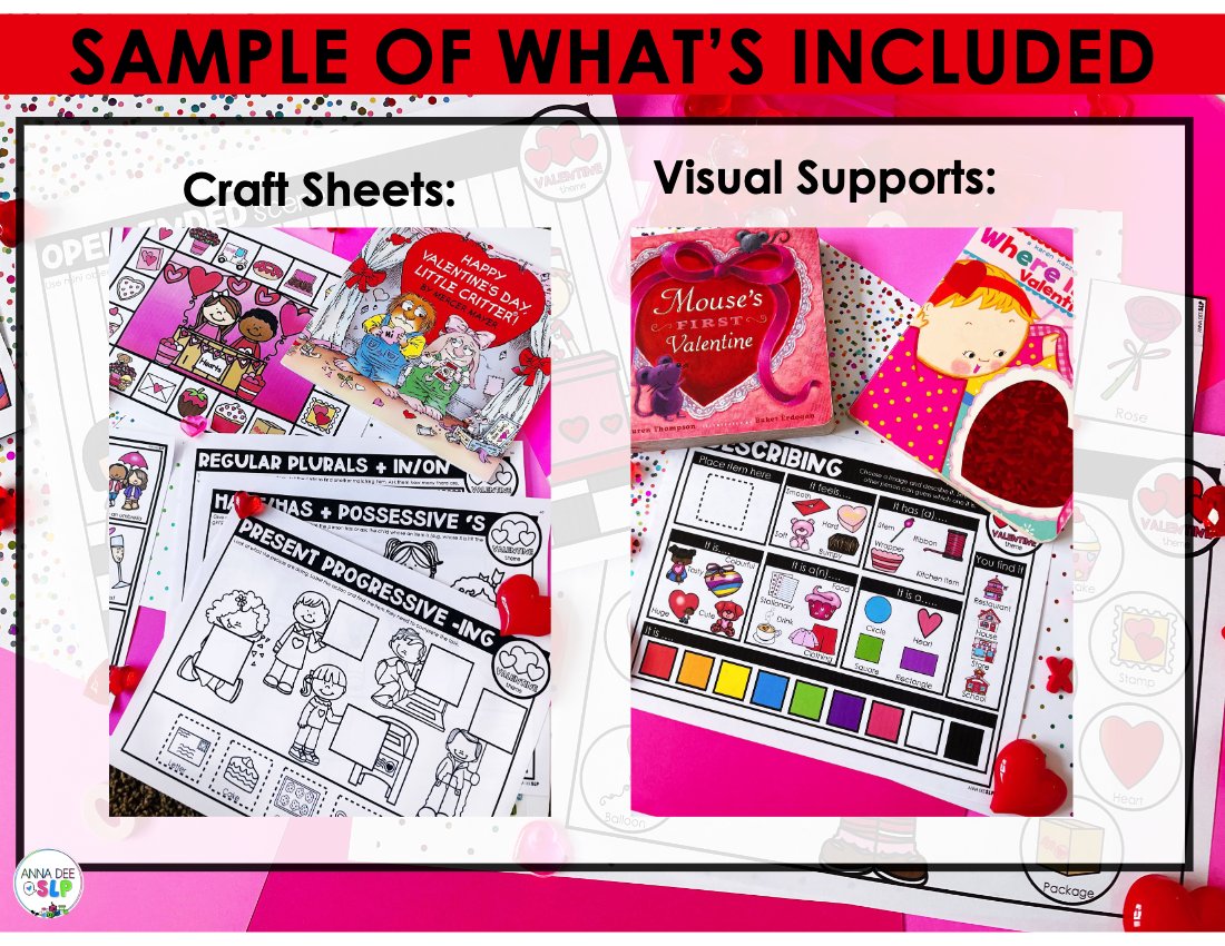 Valentine's Day Activity Bundle for speech therapy preview page 4