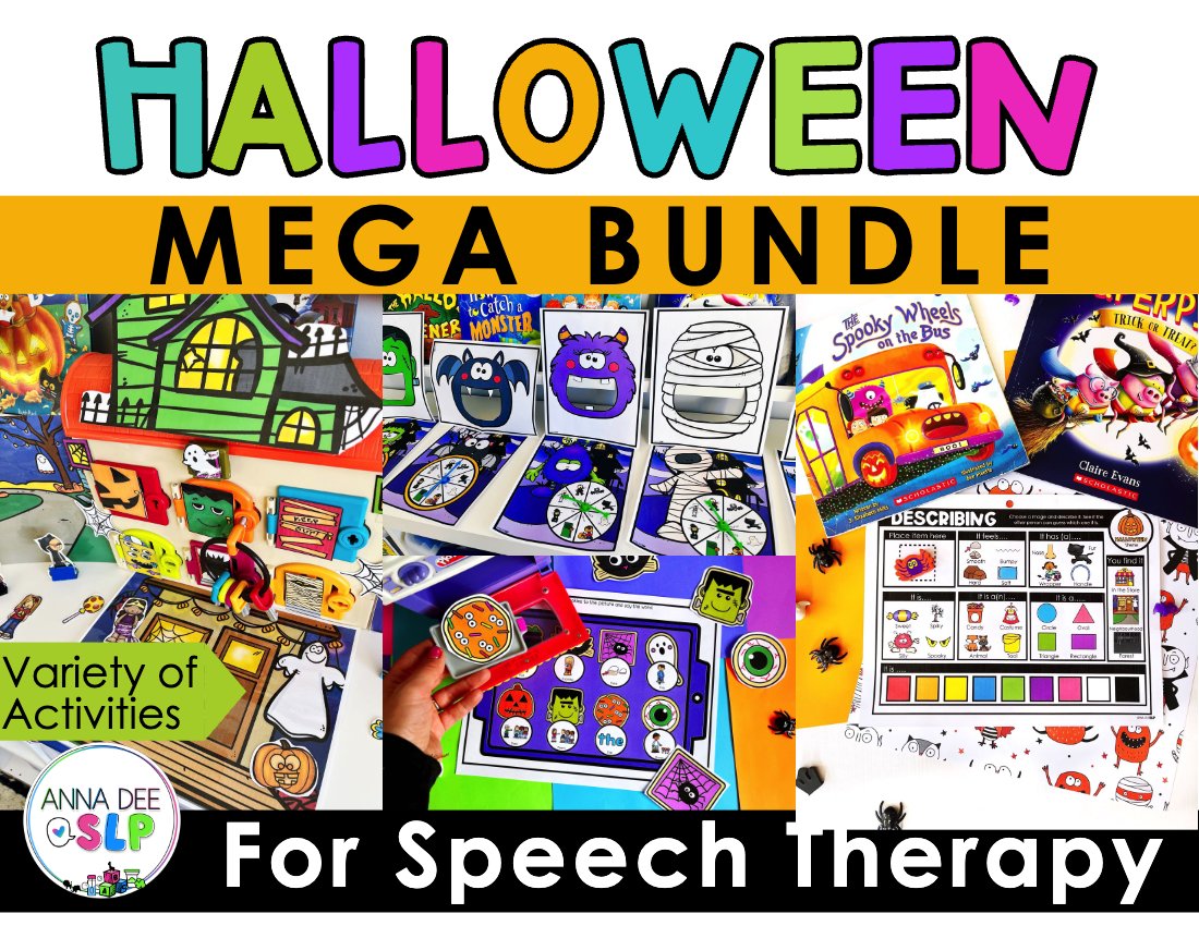 Halloween Activities Bundle for speech therapy preview page 1