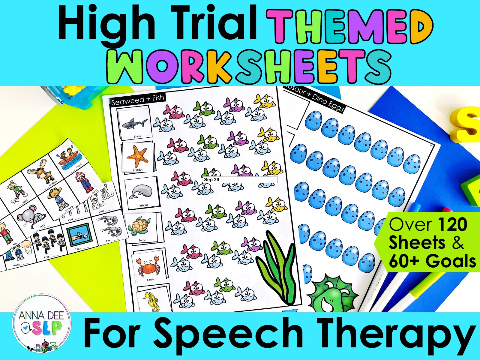 High Trial Worksheets for speech therapy preview page 1