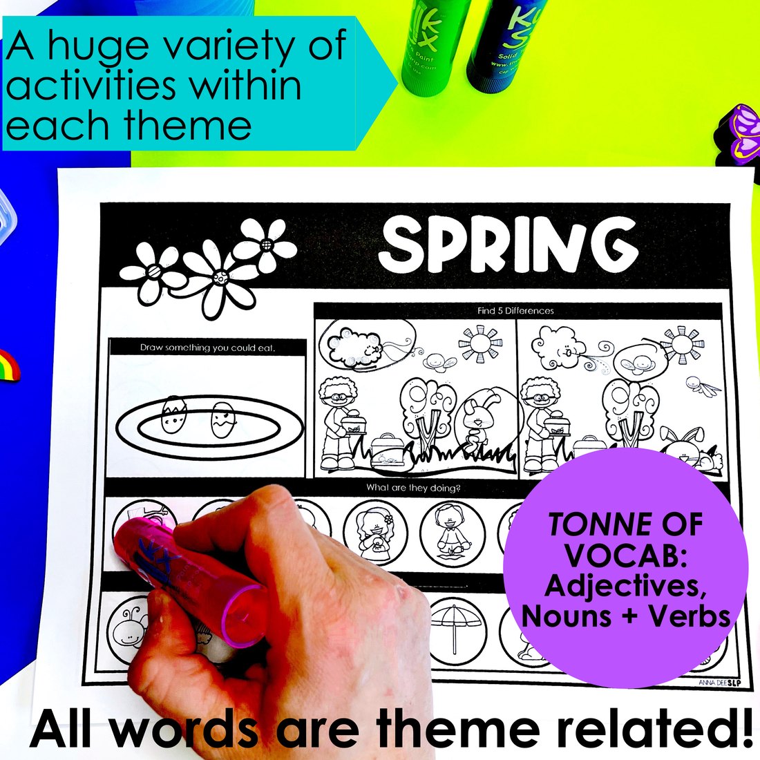 Seasonal Vocabulary Worksheets for speech therapy – image 2