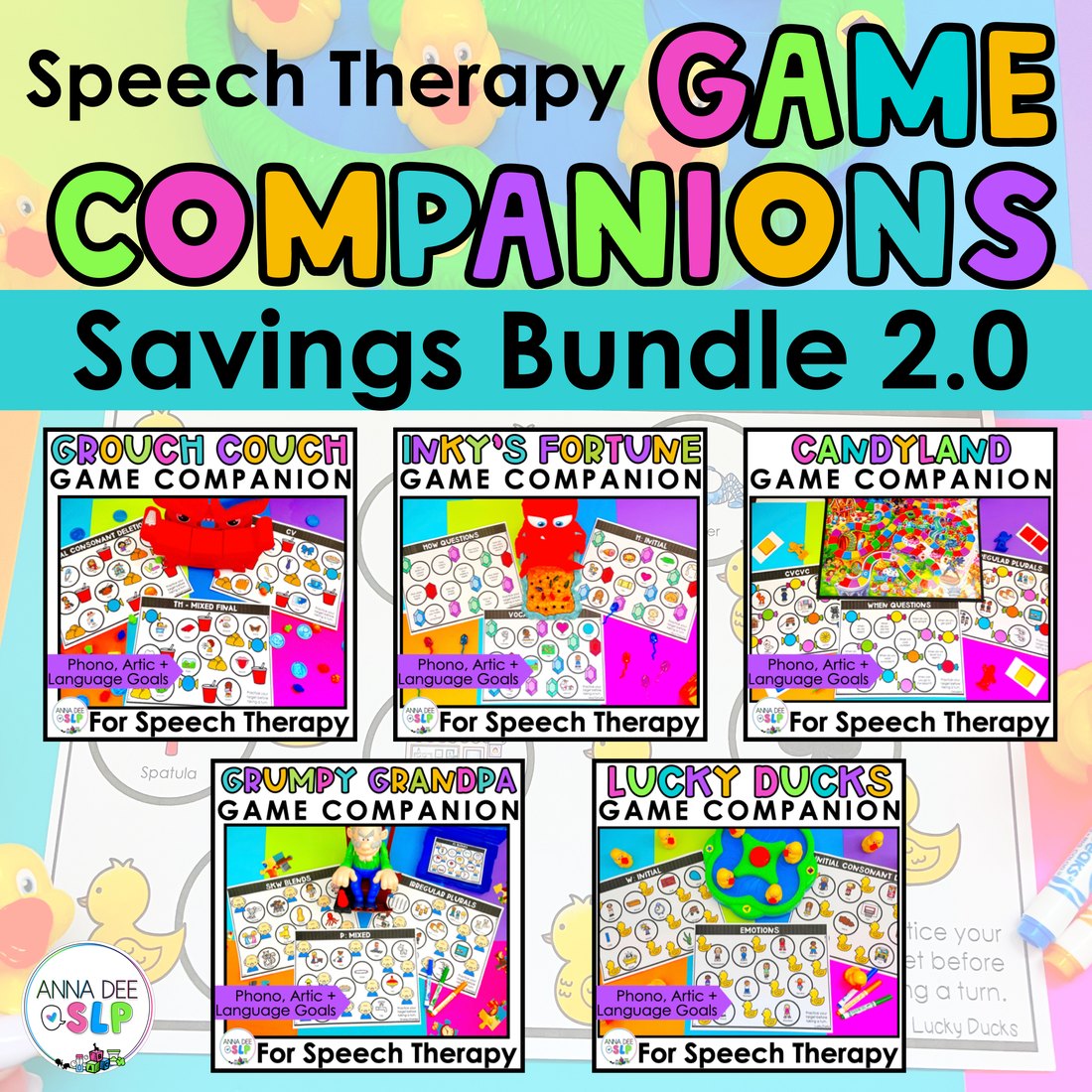 Game companion worksheets bundle 2.0 for speech therapy