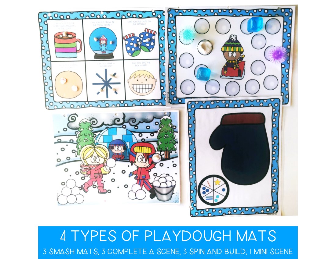 Winter Play Doh Activity for speech therapy preview page 1