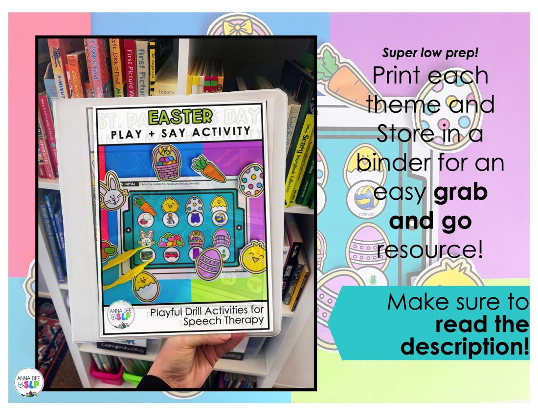 Easter say and play activity for speech therapy preview page 8