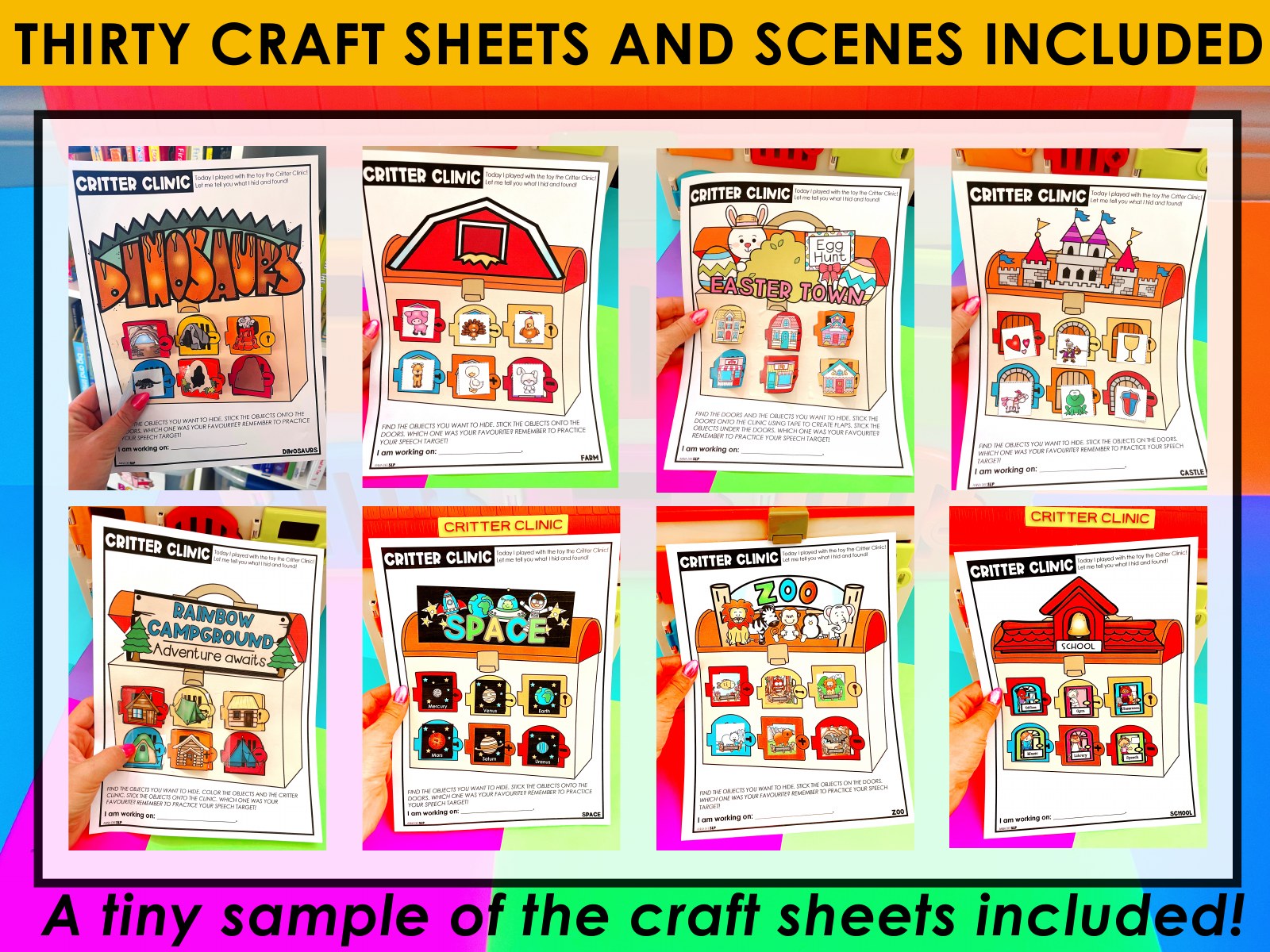Critter Clinic Craft Sheets for speech therapy preview page 5