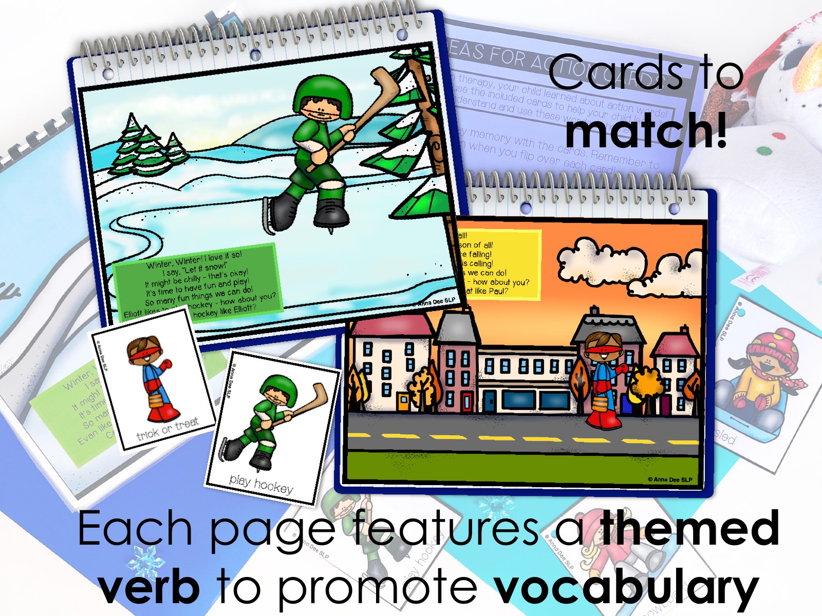 Repetitive Seasonal Books Bundle for speech therapy preview page 2