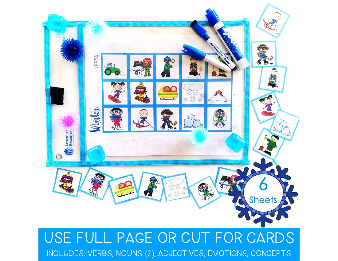 Winter Visual Supports for speech therapy preview page 2