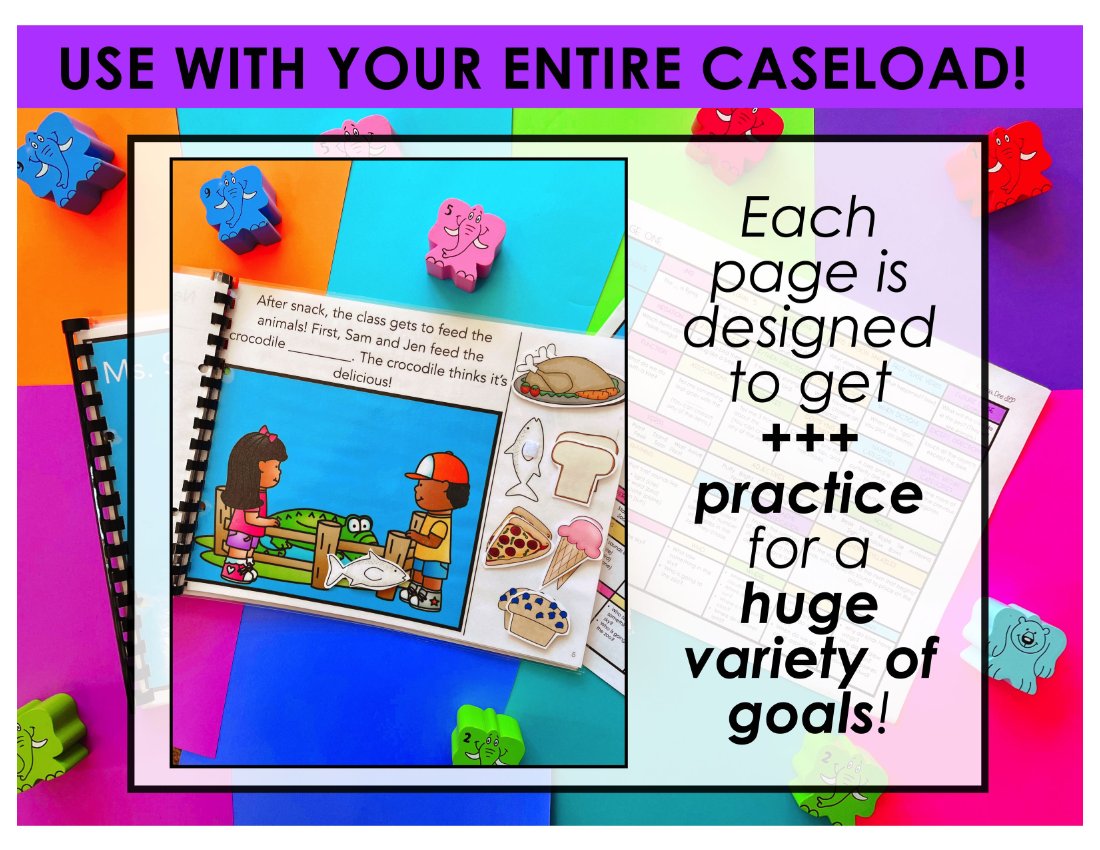 Zoo Interactive Book for speech therapy preview page 3