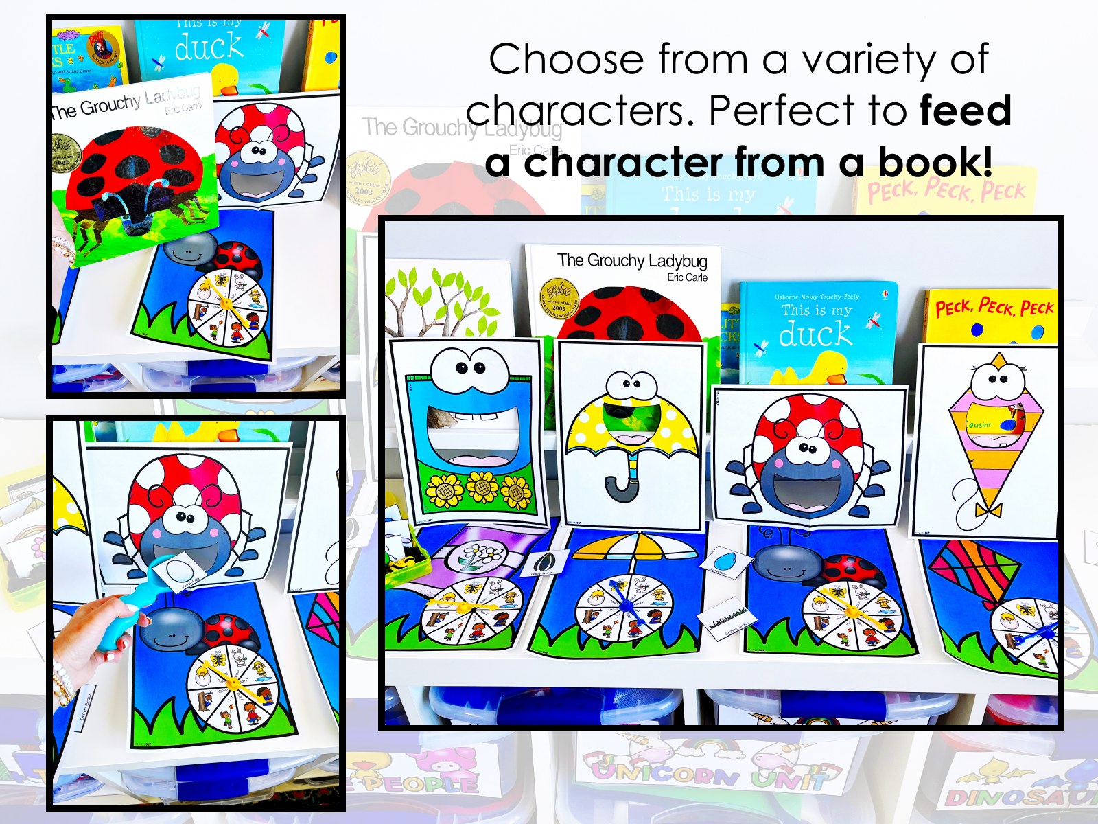 Spring Interactive Feeding Game for speech therapy preview page 3