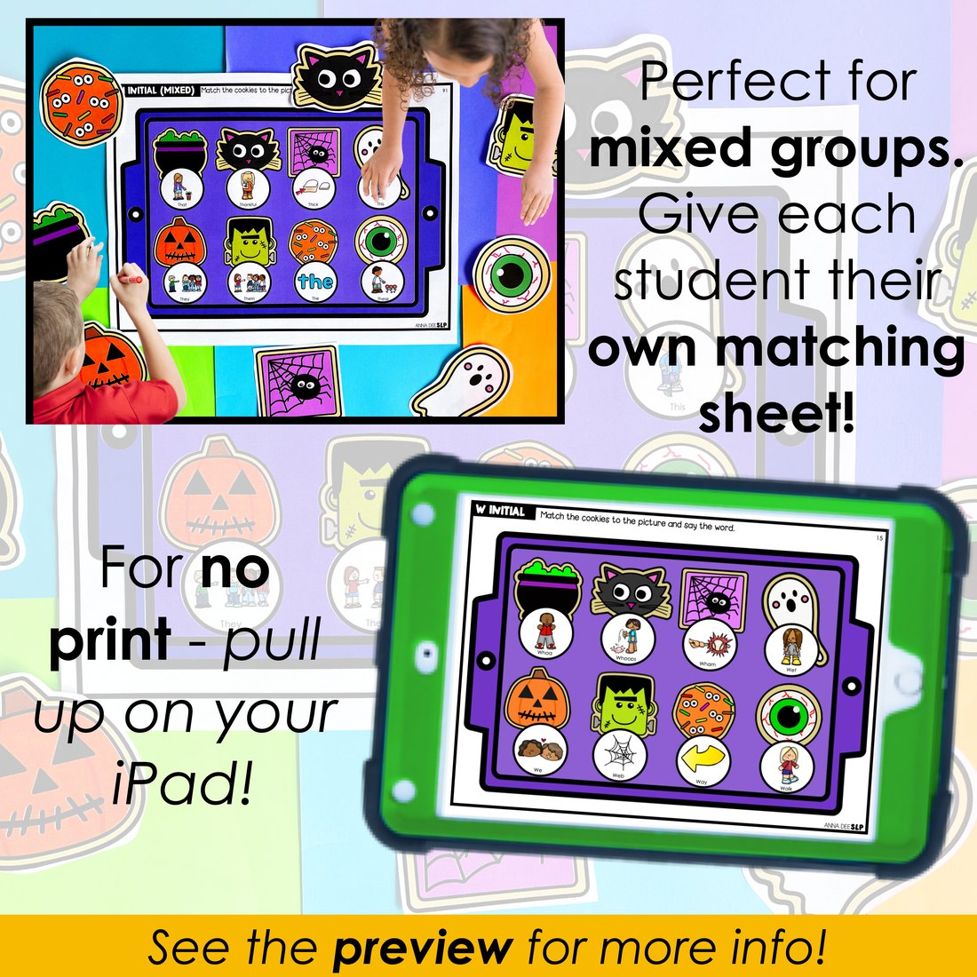 Halloween say and play activity for speech therapy – image 3