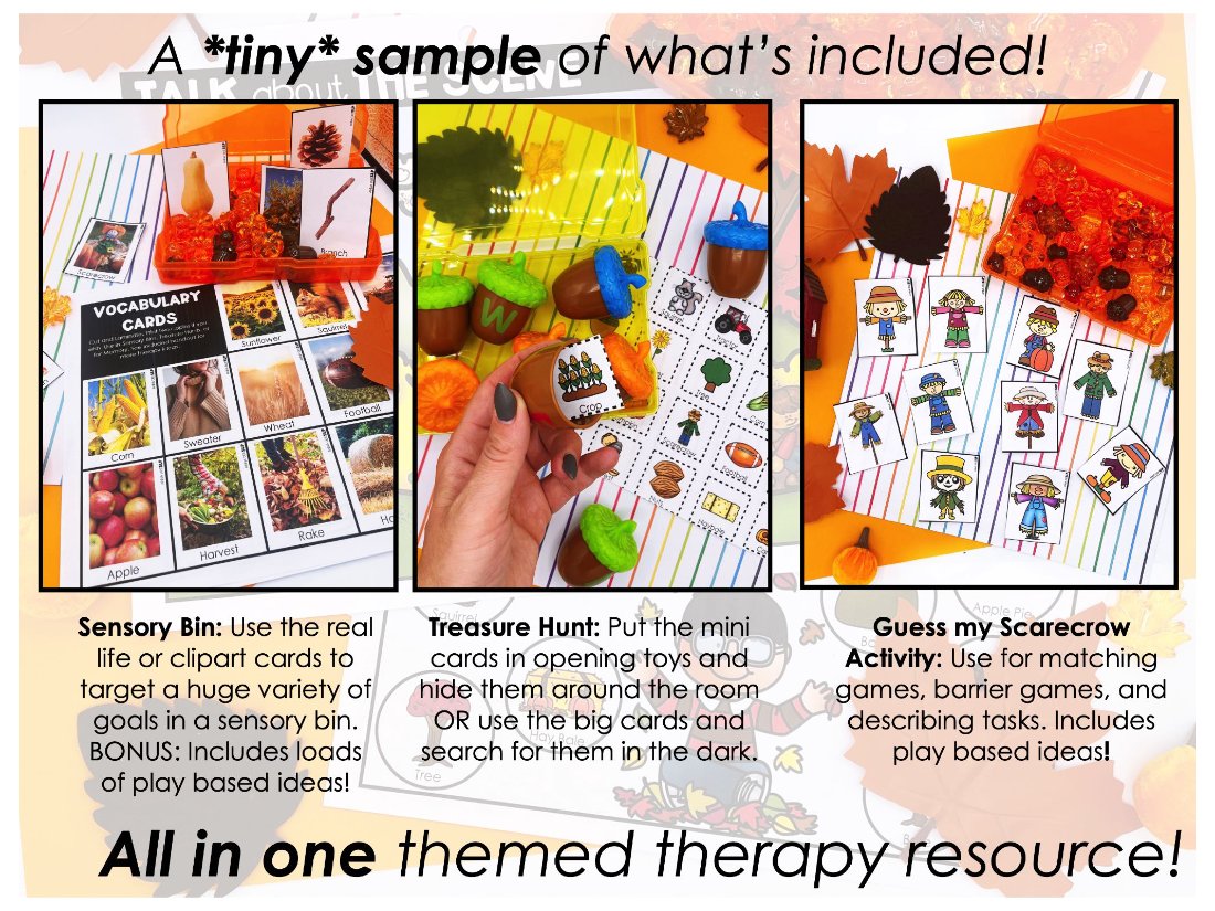 Fall Activities and Worksheets for speech therapy preview page 6