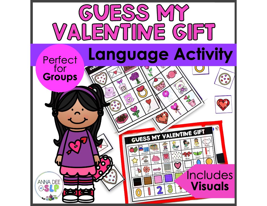 Valentine's Day Describing Game for speech therapy preview page 1