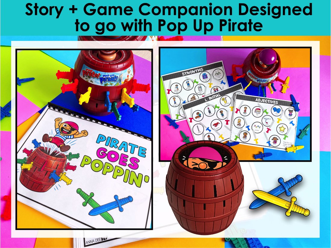 Pop Up Pirate Game Companion Bundle for speech therapy preview page 2
