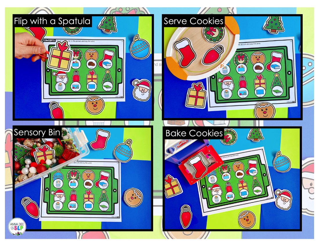 Christmas say and play activity for speech therapy preview page 3
