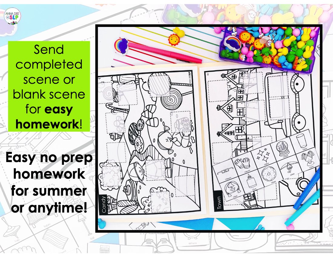 Interactive Craft Scenes for speech therapy preview page 6