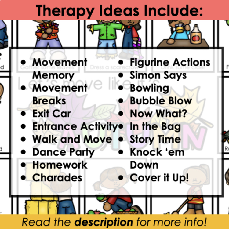Fall movement cards for speech therapy – image 4