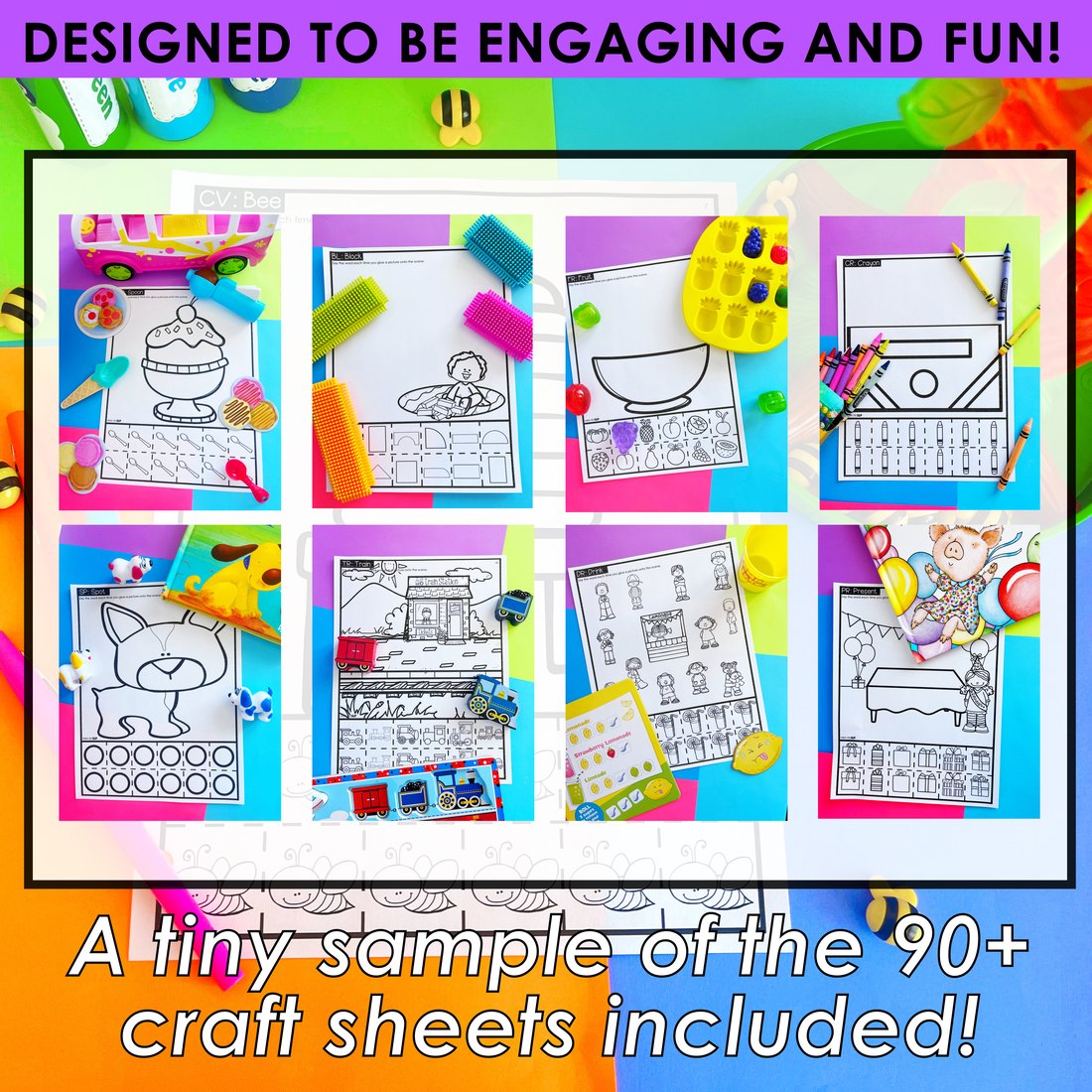 Blends Craft Sheets for speech therapy – image 3