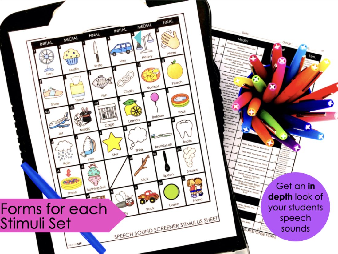 Phonology and Articulation Screener for speech therapy preview page 5