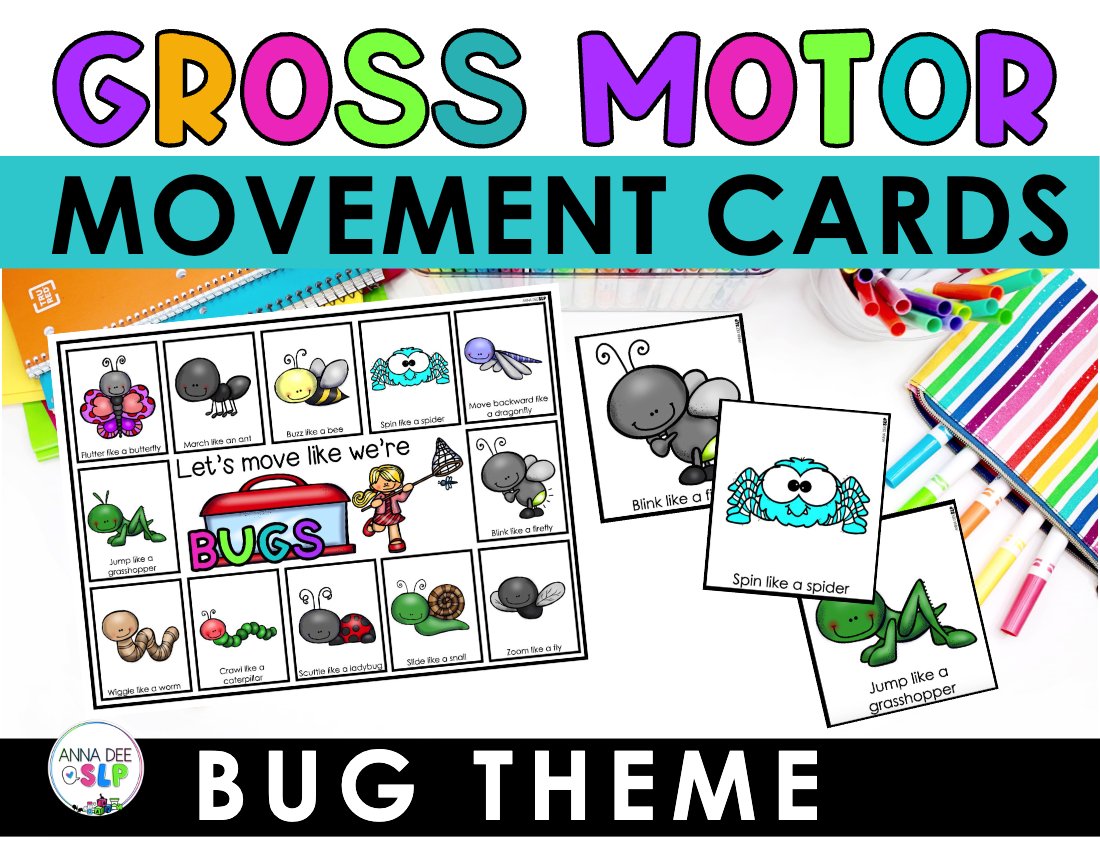 Bugs movement cards for speech therapy preview page 1
