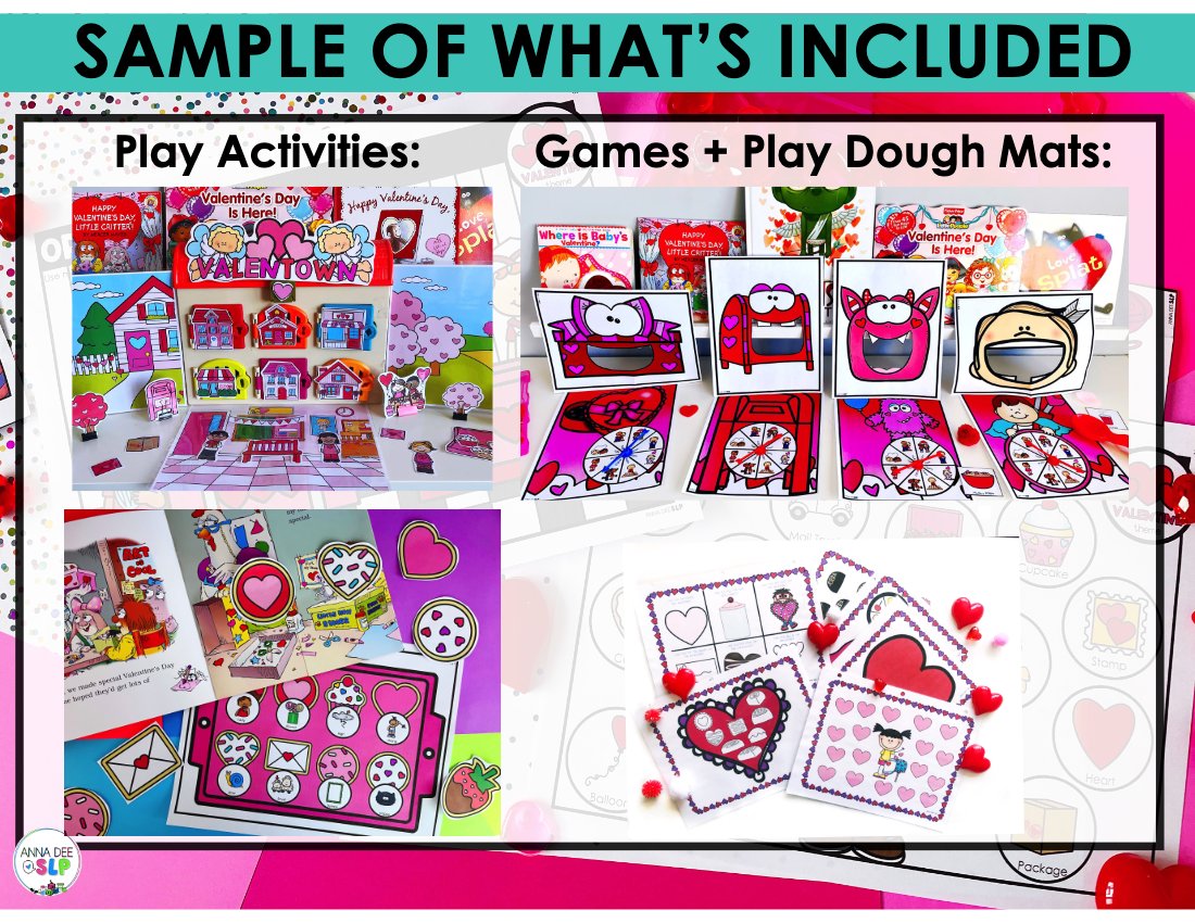 Valentine's Day Activity Bundle for speech therapy preview page 5