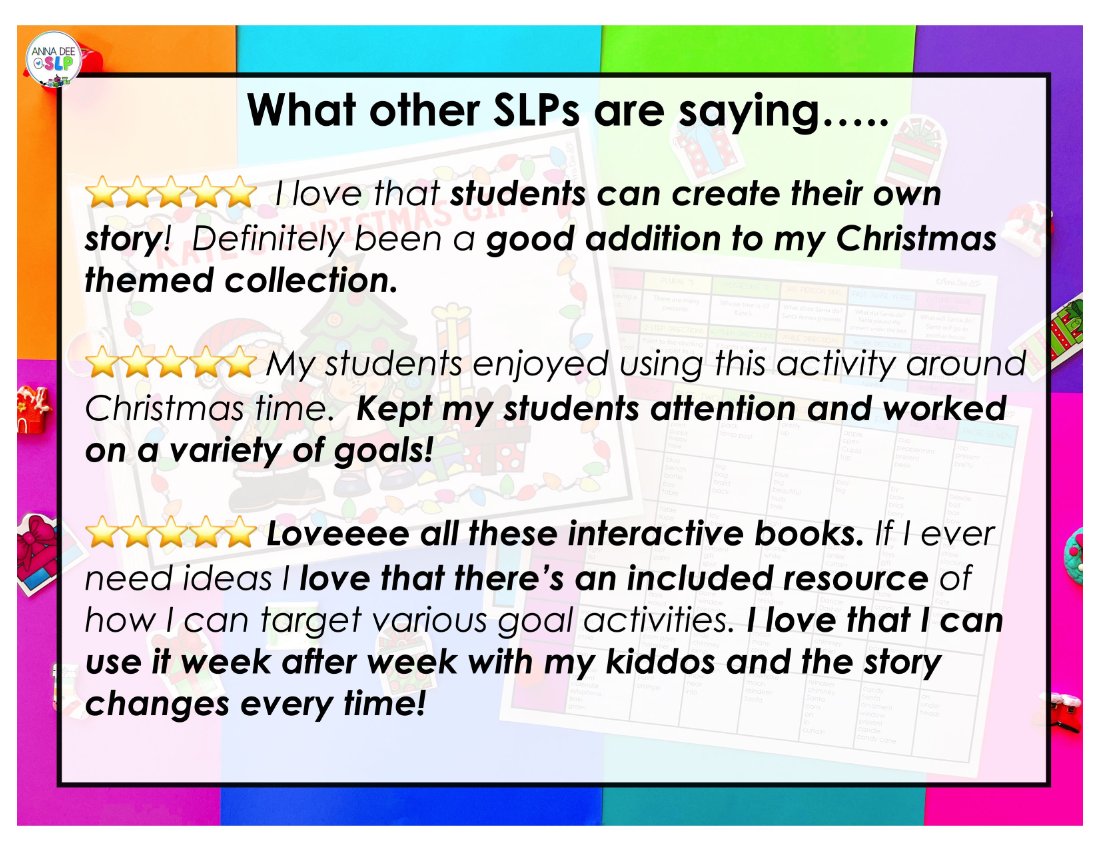 Christmas Interactive Book for speech therapy preview page 6