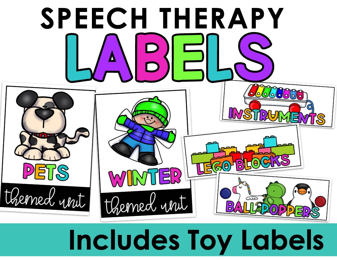 Office Organization Labels for speech therapy preview page 1