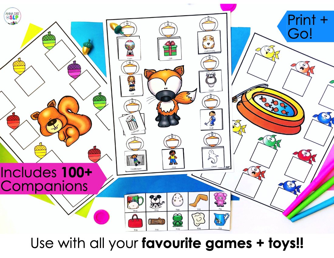 Speech therapy game and toy companions preview page 2