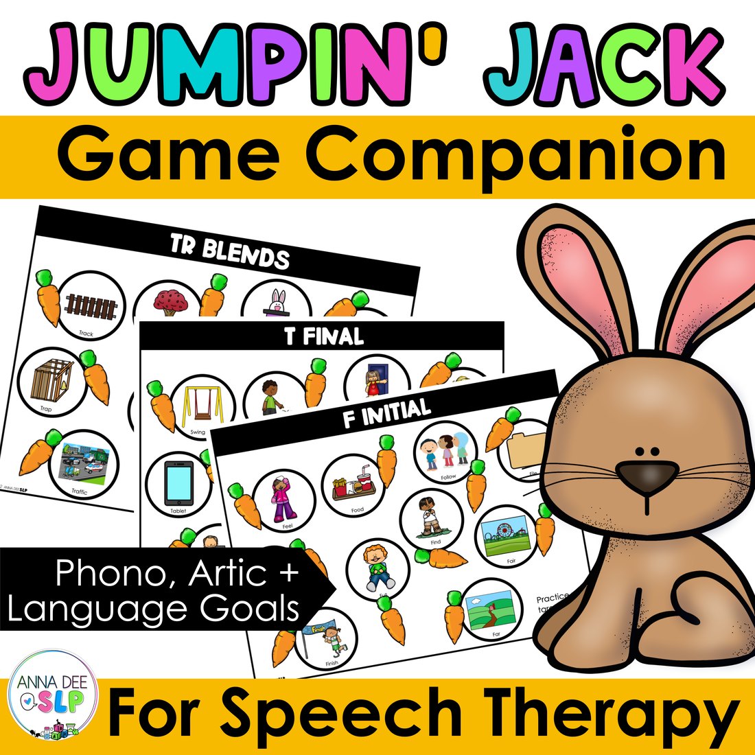 Jumpin' Jack game companion for speech therapy