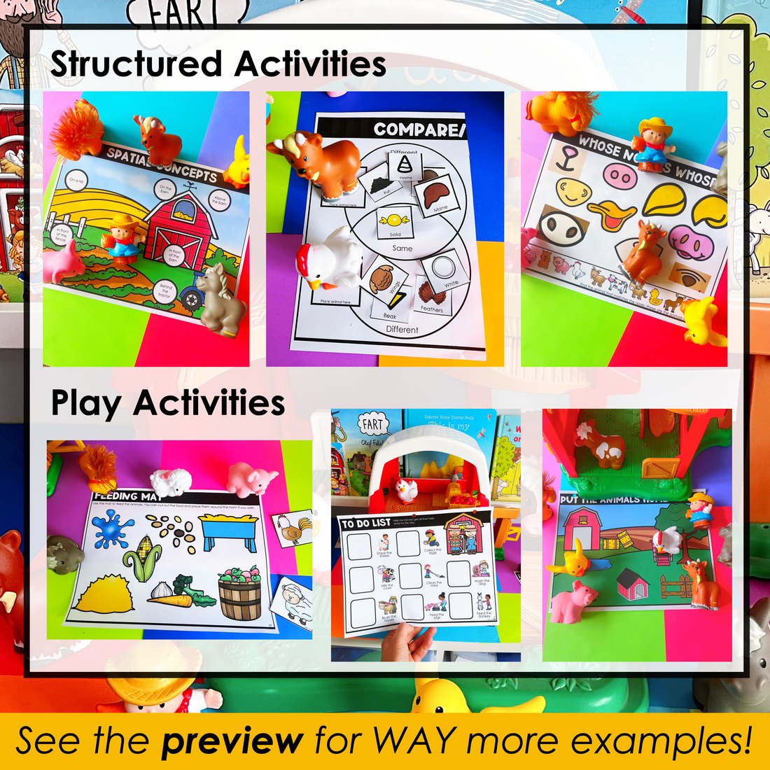 Farm Toy Companion and Activity Sheets for speech therapy – image 4