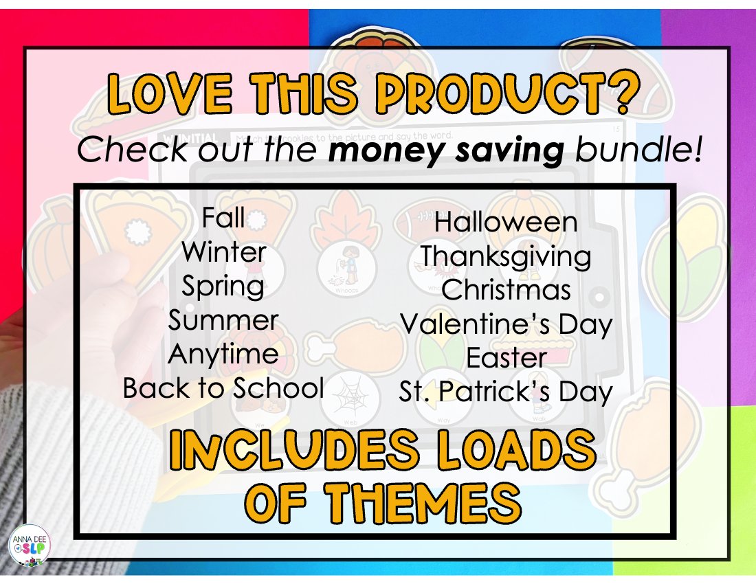 Thanksgiving say and play activity for speech therapy preview page 9