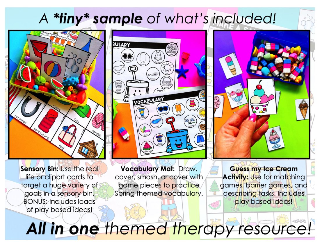 Summer Activities and Worksheets for speech therapy preview page 6