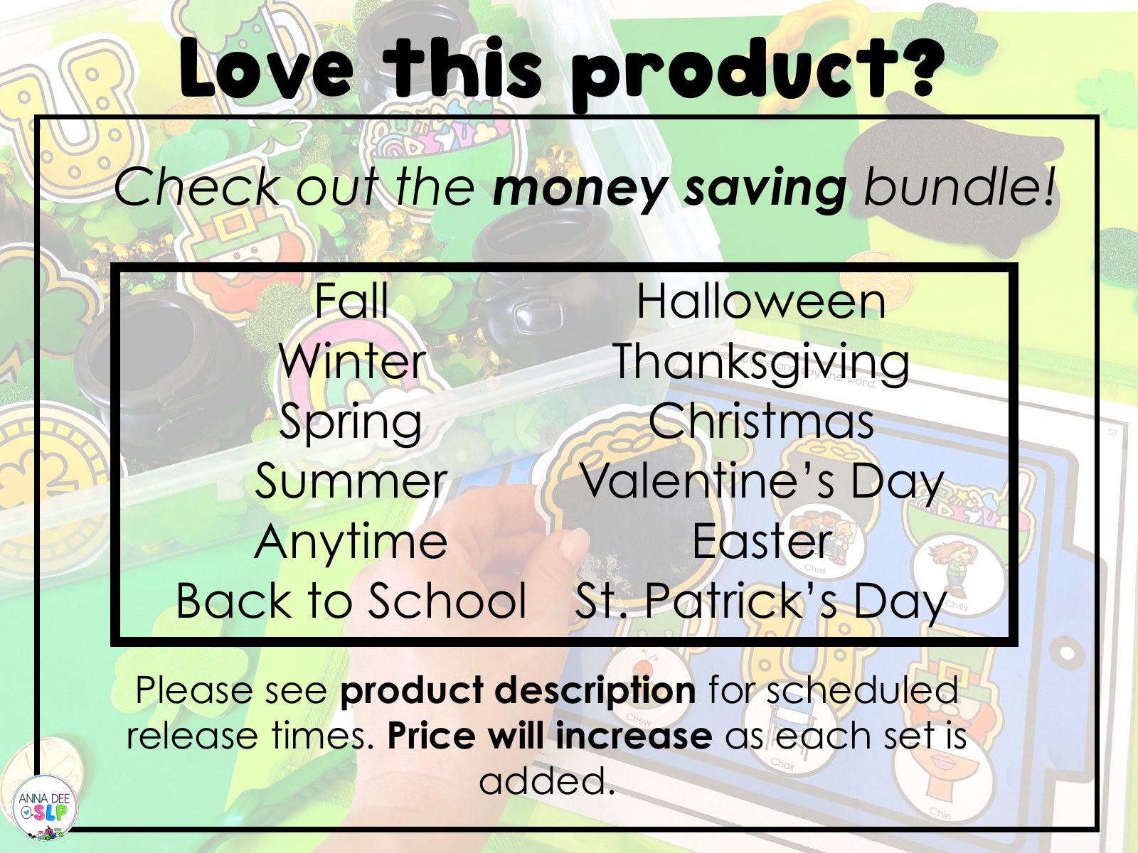 St. Patrick's Day say and play activity for speech therapy preview page 8