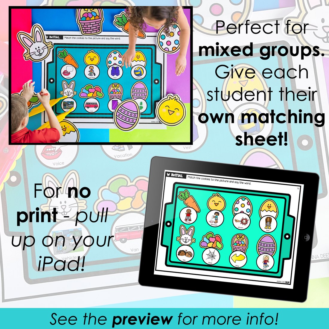 Easter say and play activity for speech therapy – image 3