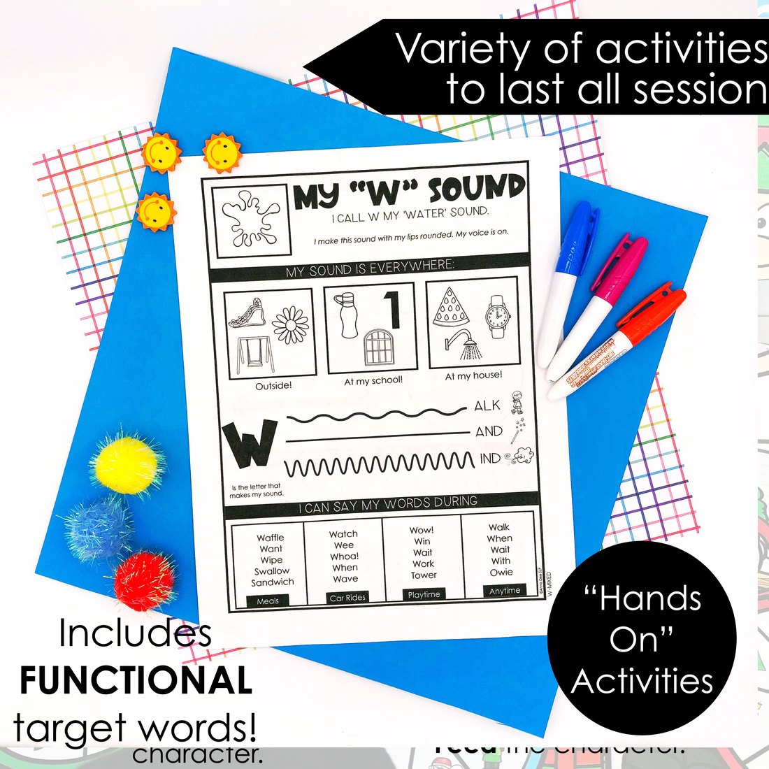 One Page Articulation Carryover Worksheets for speech therapy – image 2