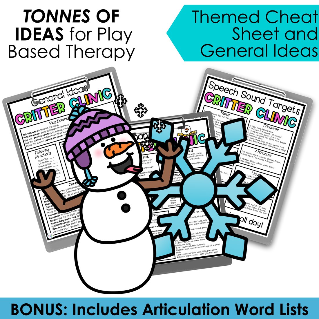 Snowman Critter Clinic speech therapy toy companion – image 4