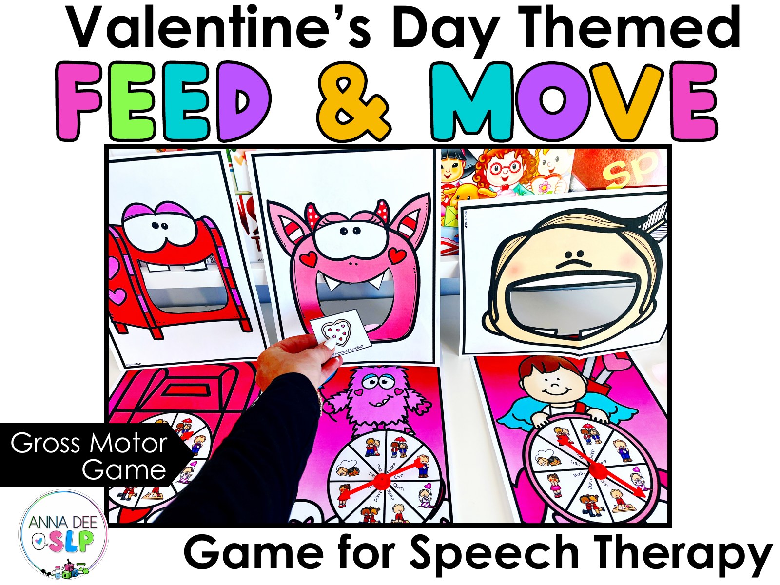 Valentine's Day Interactive Feeding Game for speech therapy preview page 1