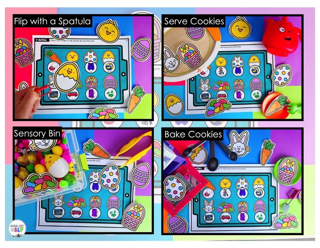 Easter say and play activity for speech therapy preview page 3